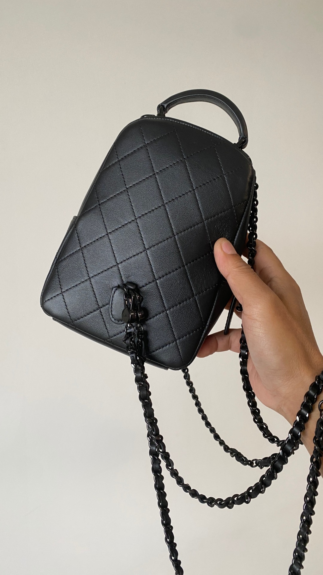 샤넬 25C 탑 핸들 미니 백팩