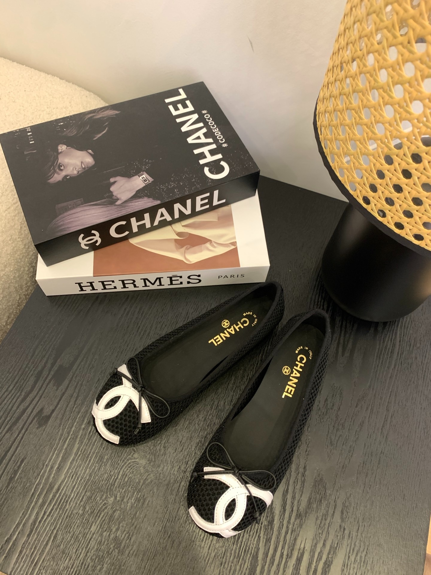 샤넬 25 신상 플랫 에어메쉬 발레화