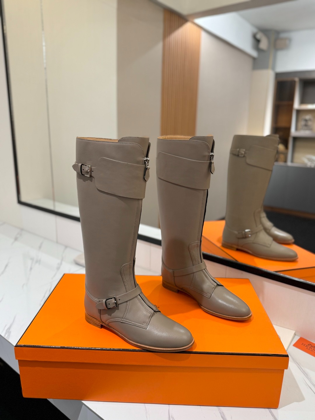 에르메스 프리미엄 BiKer 롱부츠