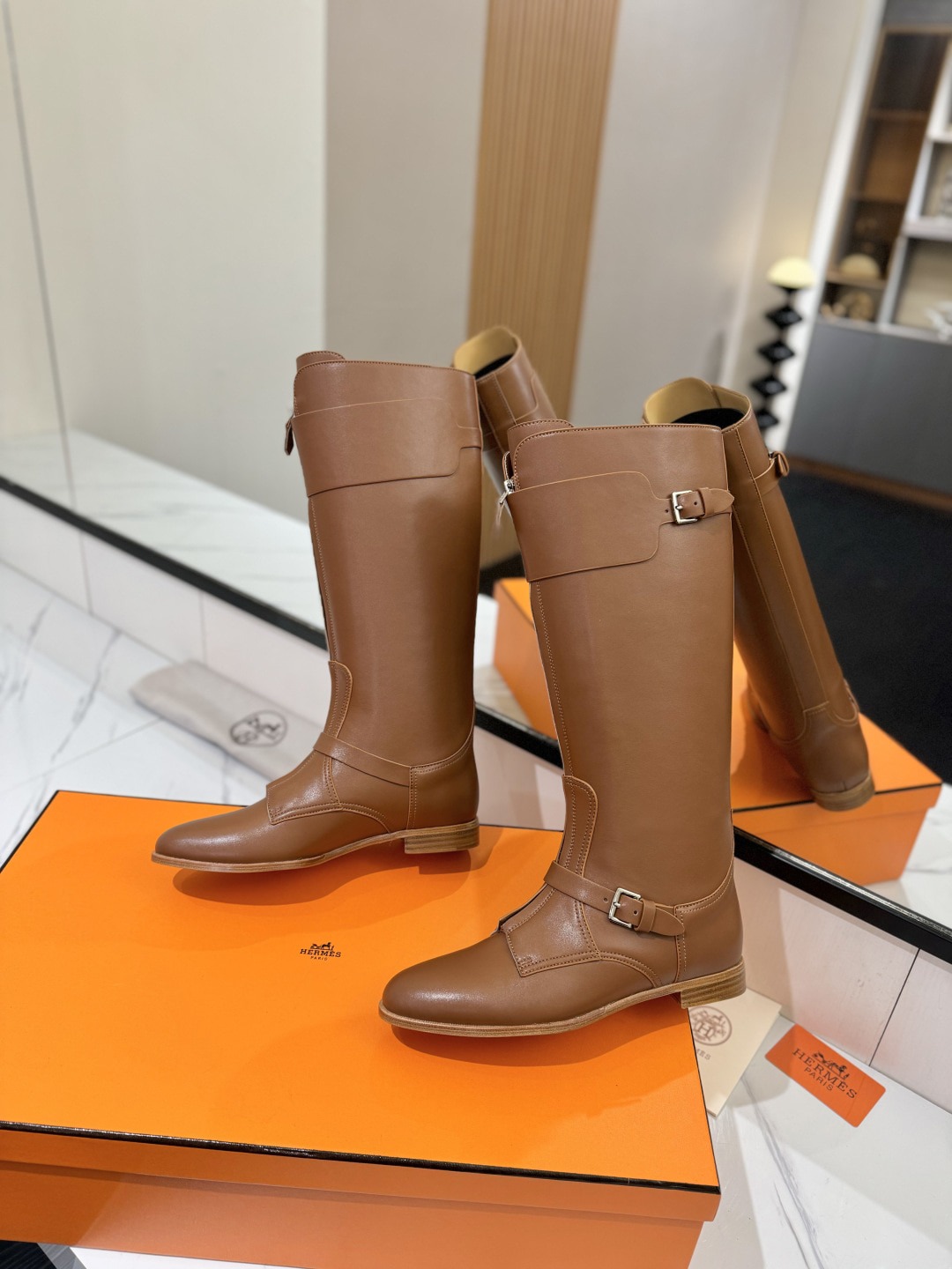 에르메스 프리미엄 BiKer 롱부츠