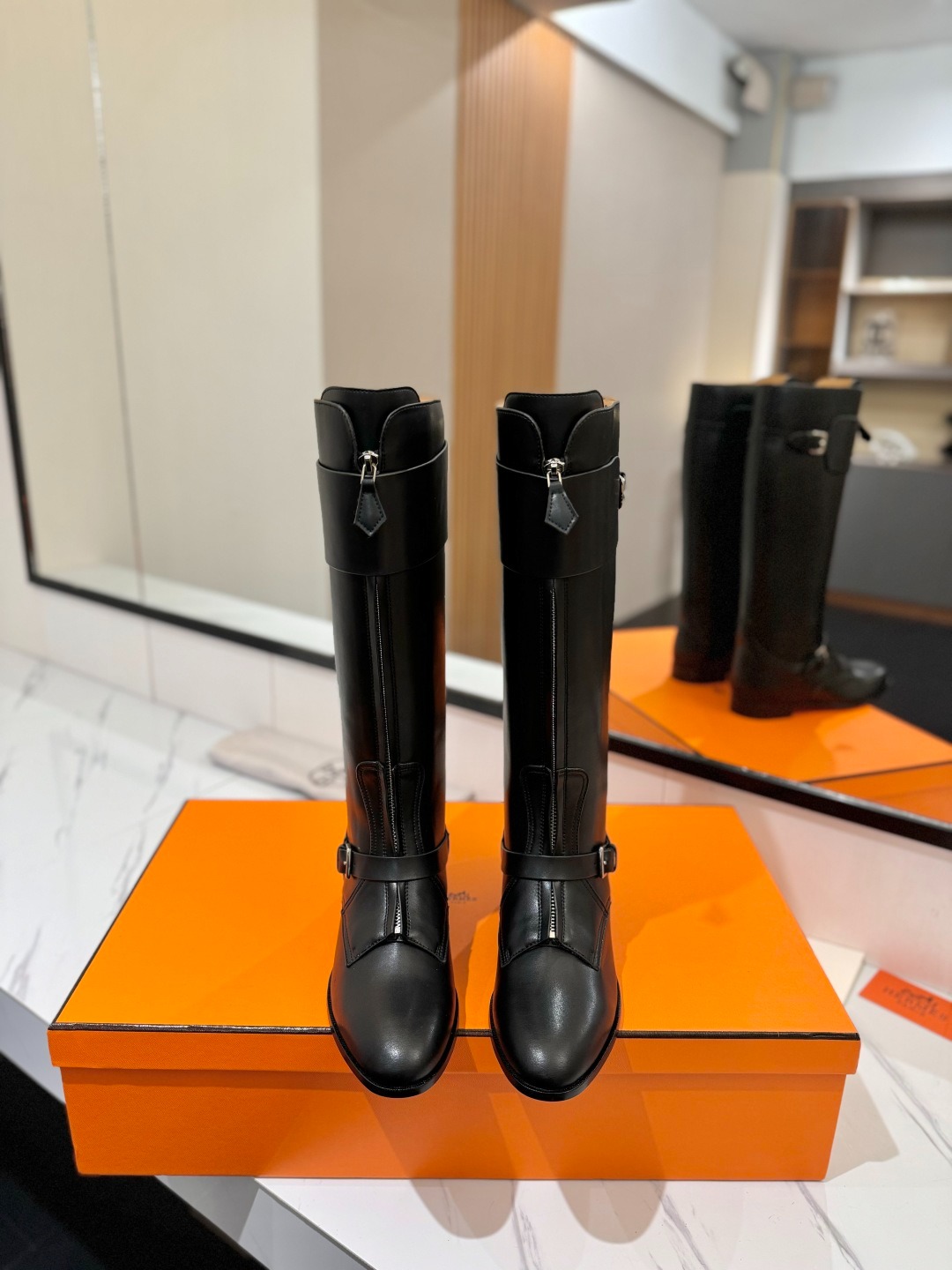 에르메스 프리미엄 BiKer 롱부츠
