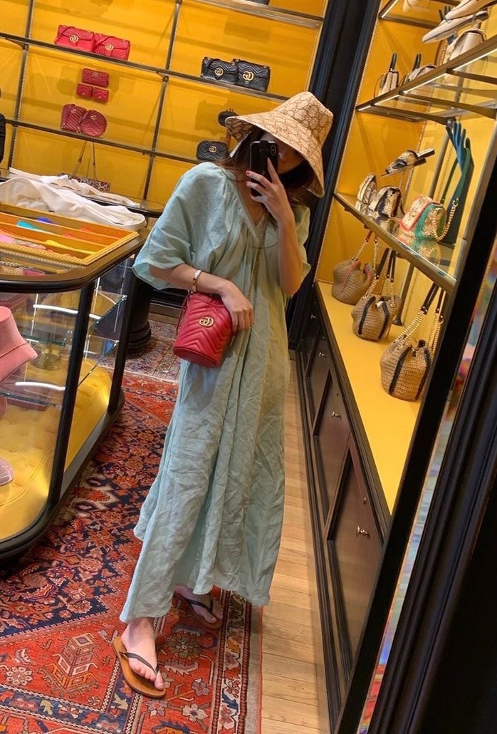 구찌 마몬트 미니 체인 버킷백