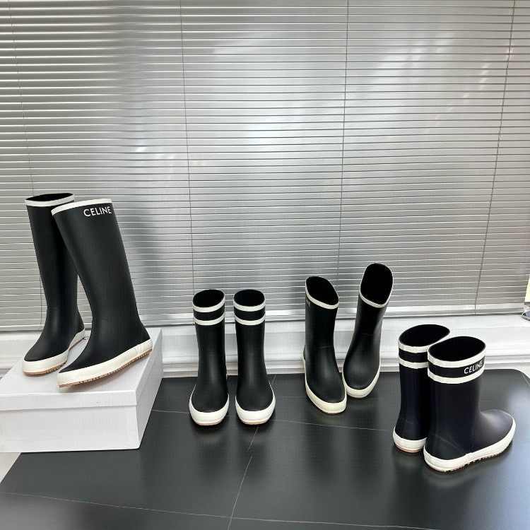 셀린느 플랫 하프 레인 부츠