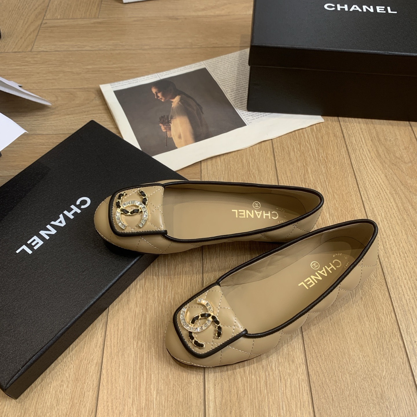 샤넬 클래식 더블C 발레슈즈