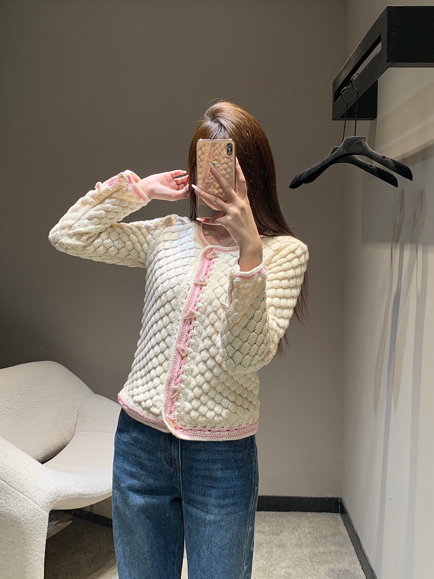 샤넬 25B 신상 라운드 니트 가디건