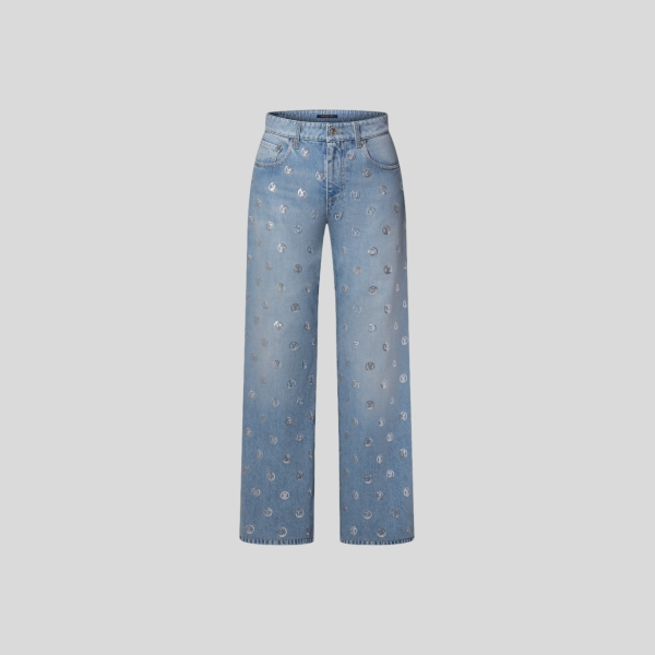 루이비통 시그니처 스팽글 부츠컷 진