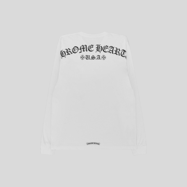 크롬하츠 스크립트 레터 로고 롱슬리브 티셔츠