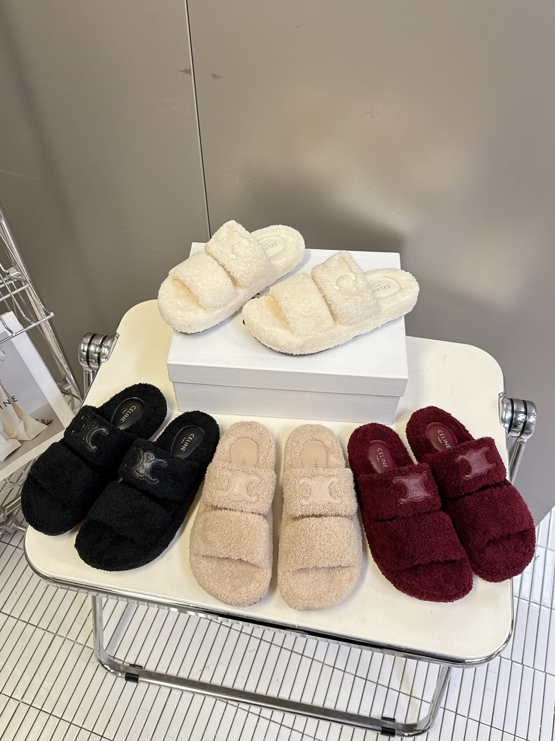 셀린느 가을 겨울 신상 털 슬리퍼