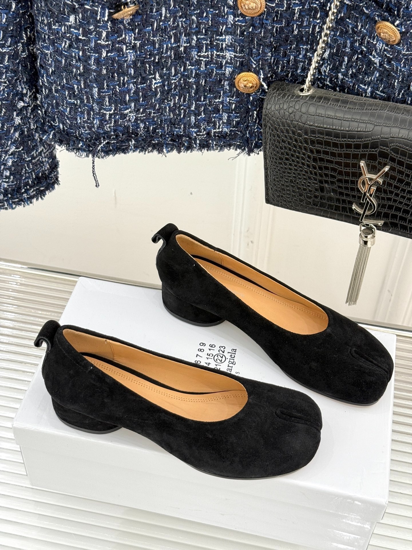 메종마르지엘라 빈티지 통굽 발레슈즈