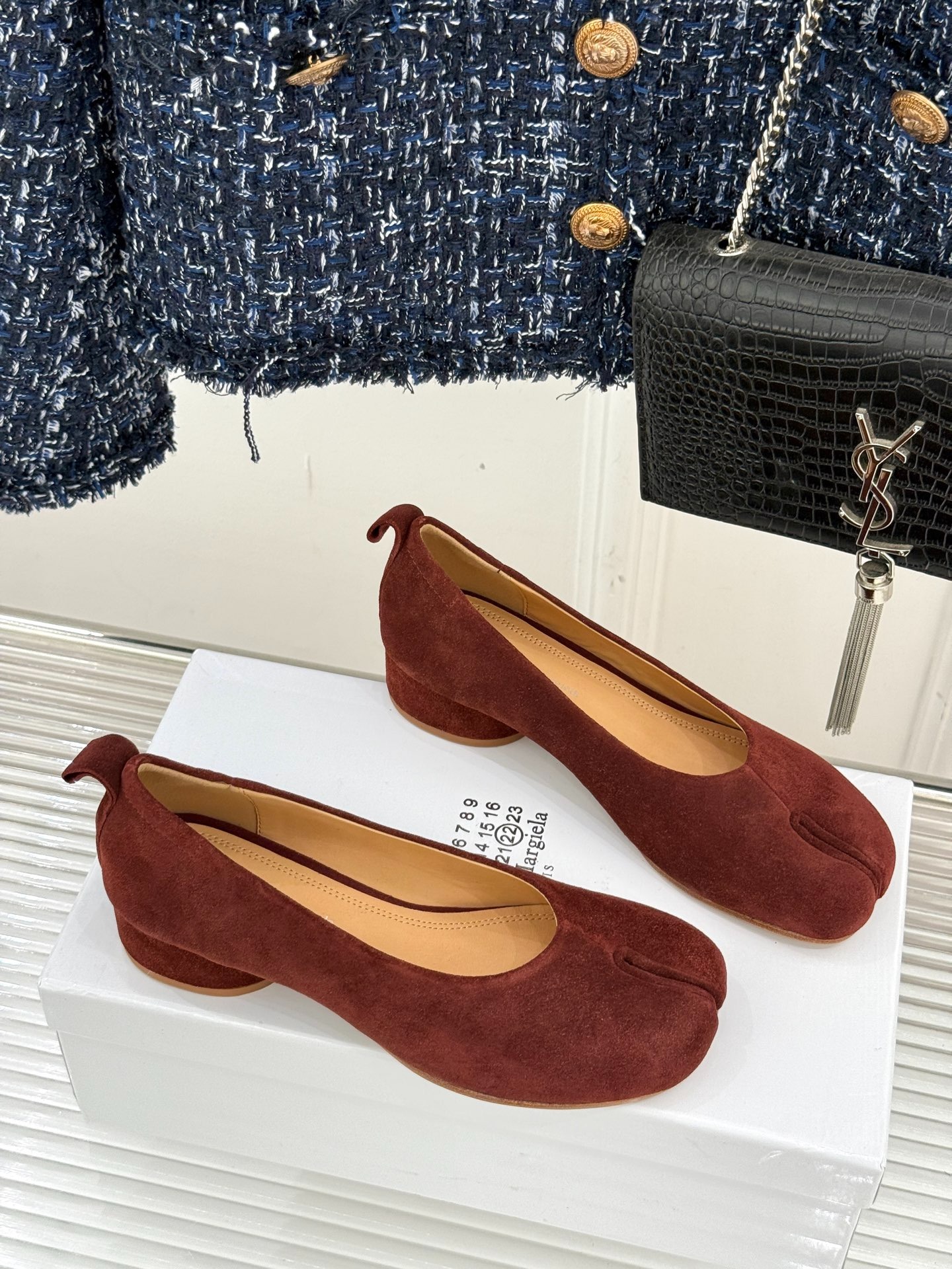 메종마르지엘라 빈티지 통굽 발레슈즈