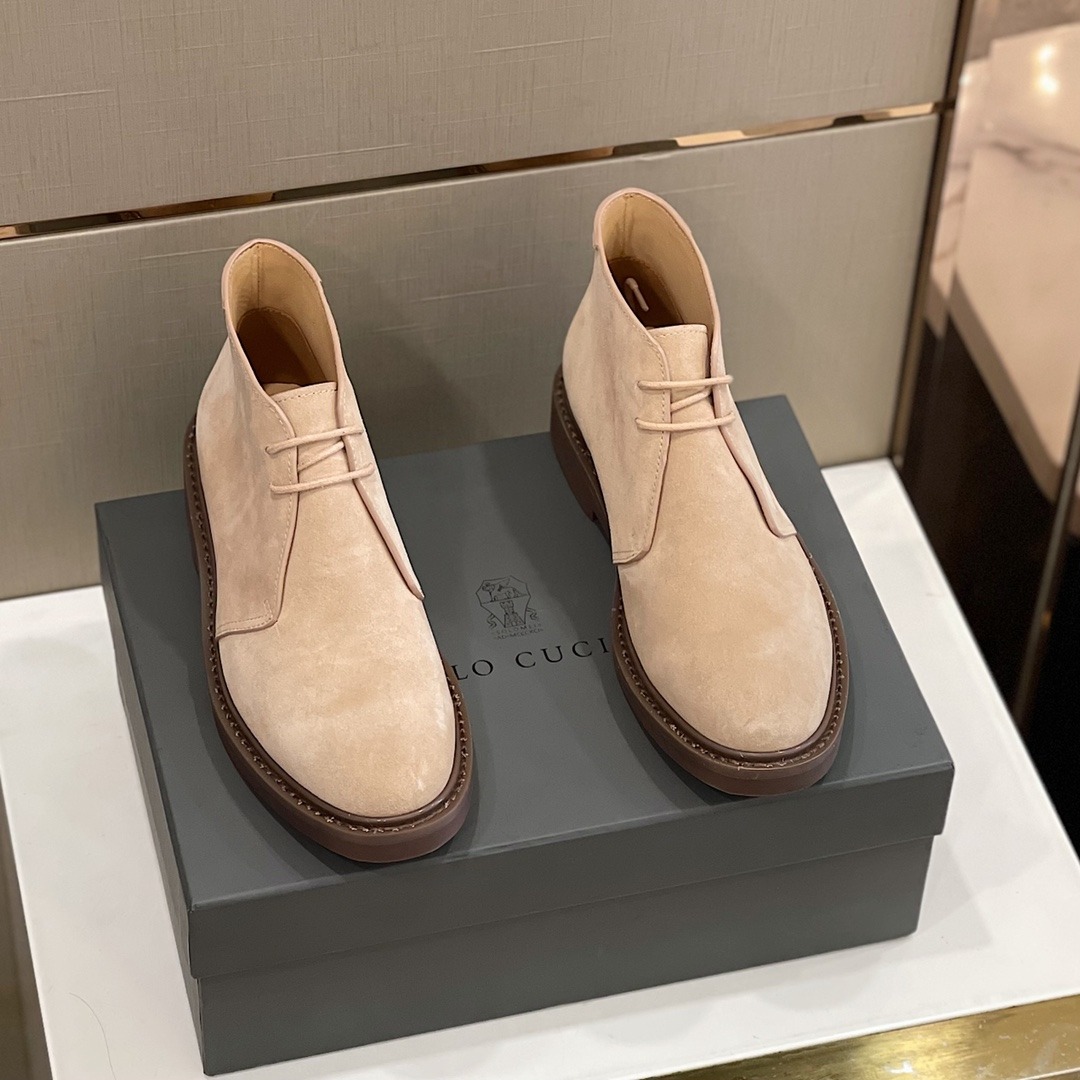 브*루넬로 쿠시넬리 스웨이드 남성 부츠