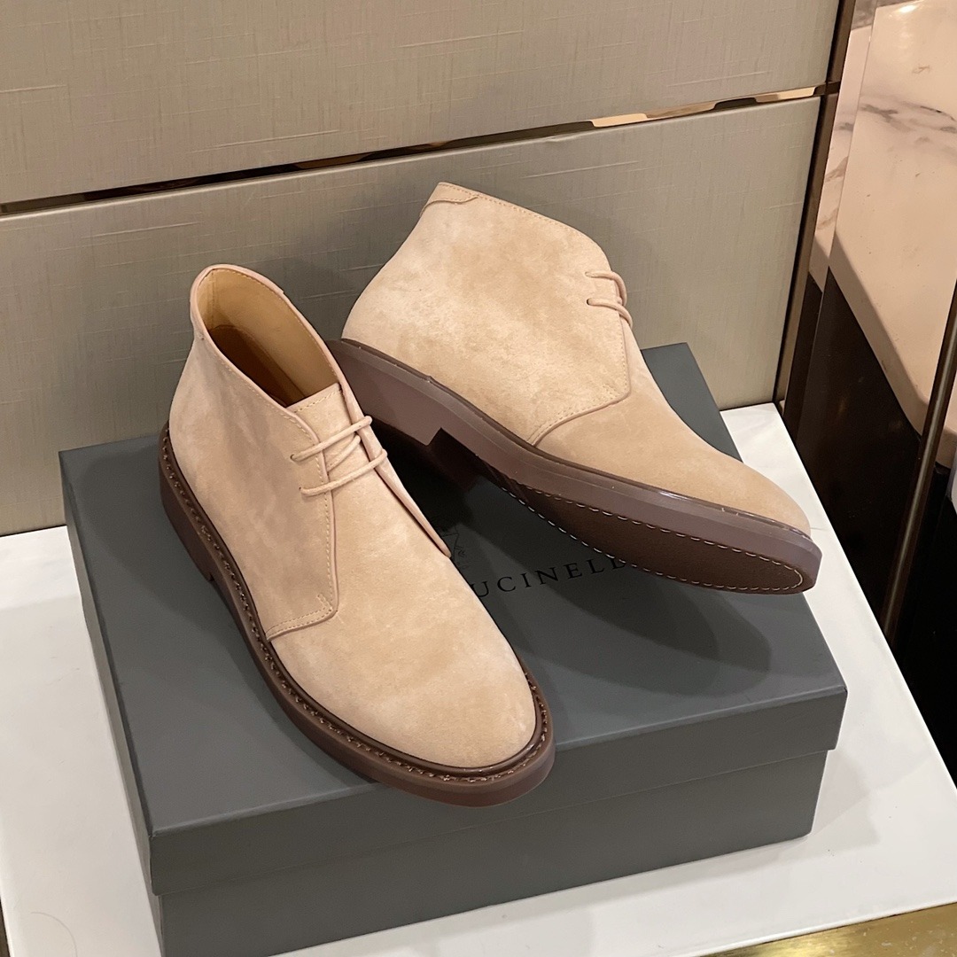 브*루넬로 쿠시넬리 스웨이드 남성 부츠