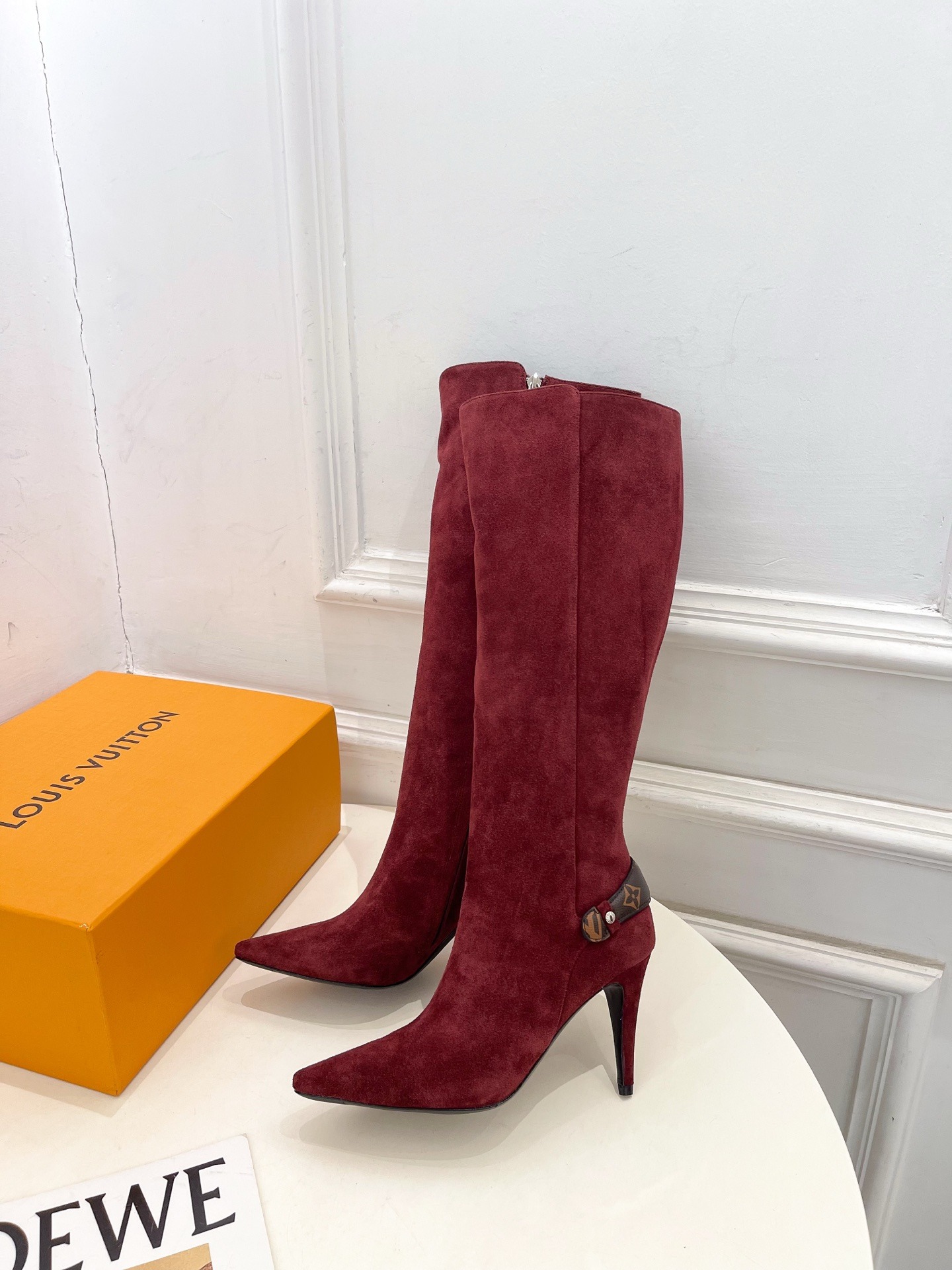루이비통 25 신상 앵클 힐 롱 부츠