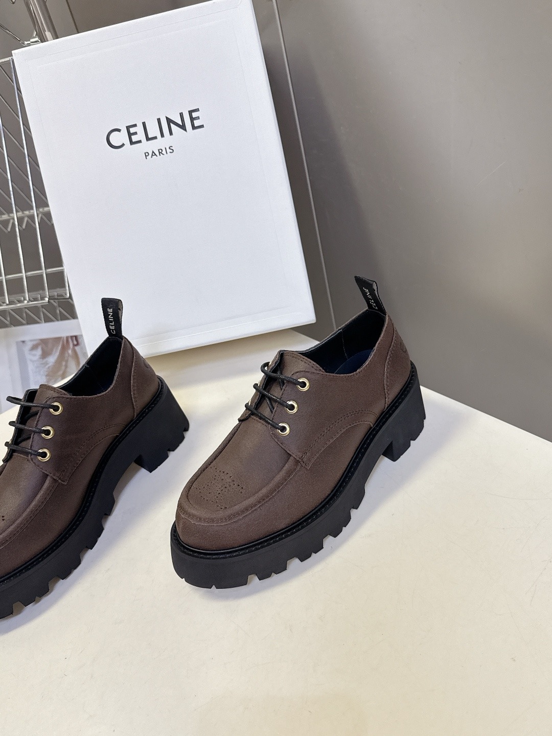 셀린느 가을 겨울 최신 통굽 로퍼