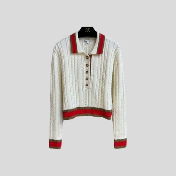 샤넬 케이블 니트 스웨터