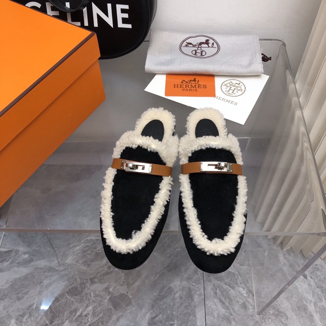 에르메스 25 신상 캐시미어 켈리 세미 슬리퍼