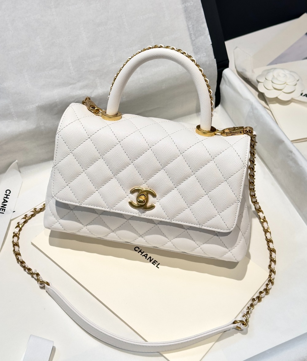 샤넬넬 코코 핸들 캐비어 미디움 