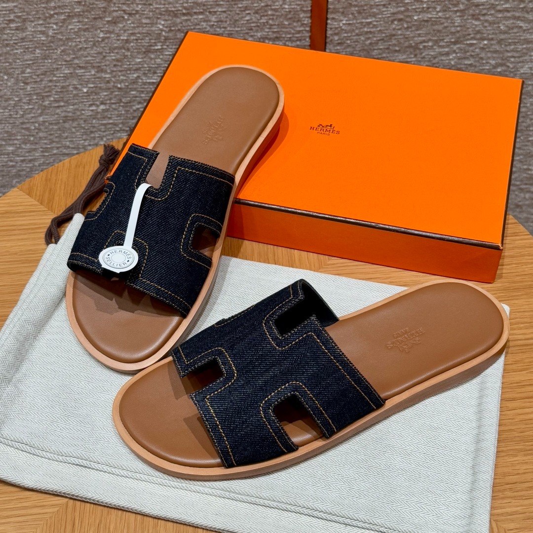 에르메스 데님 오란 슬리퍼