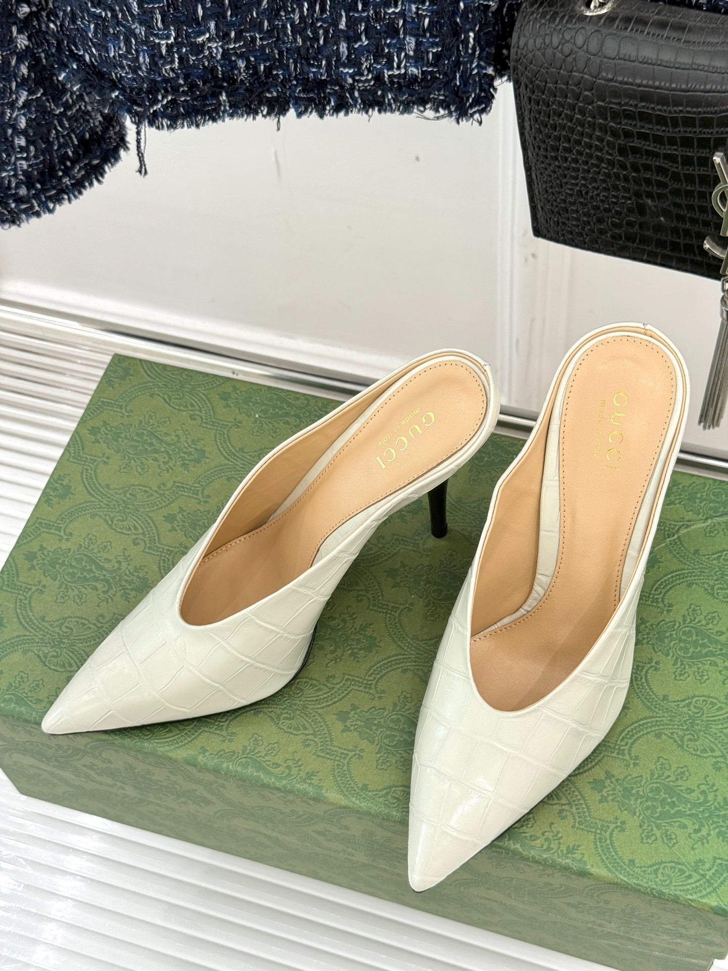 구찌 25ss 봄여름 신상 스틸레토 힐 슬리퍼