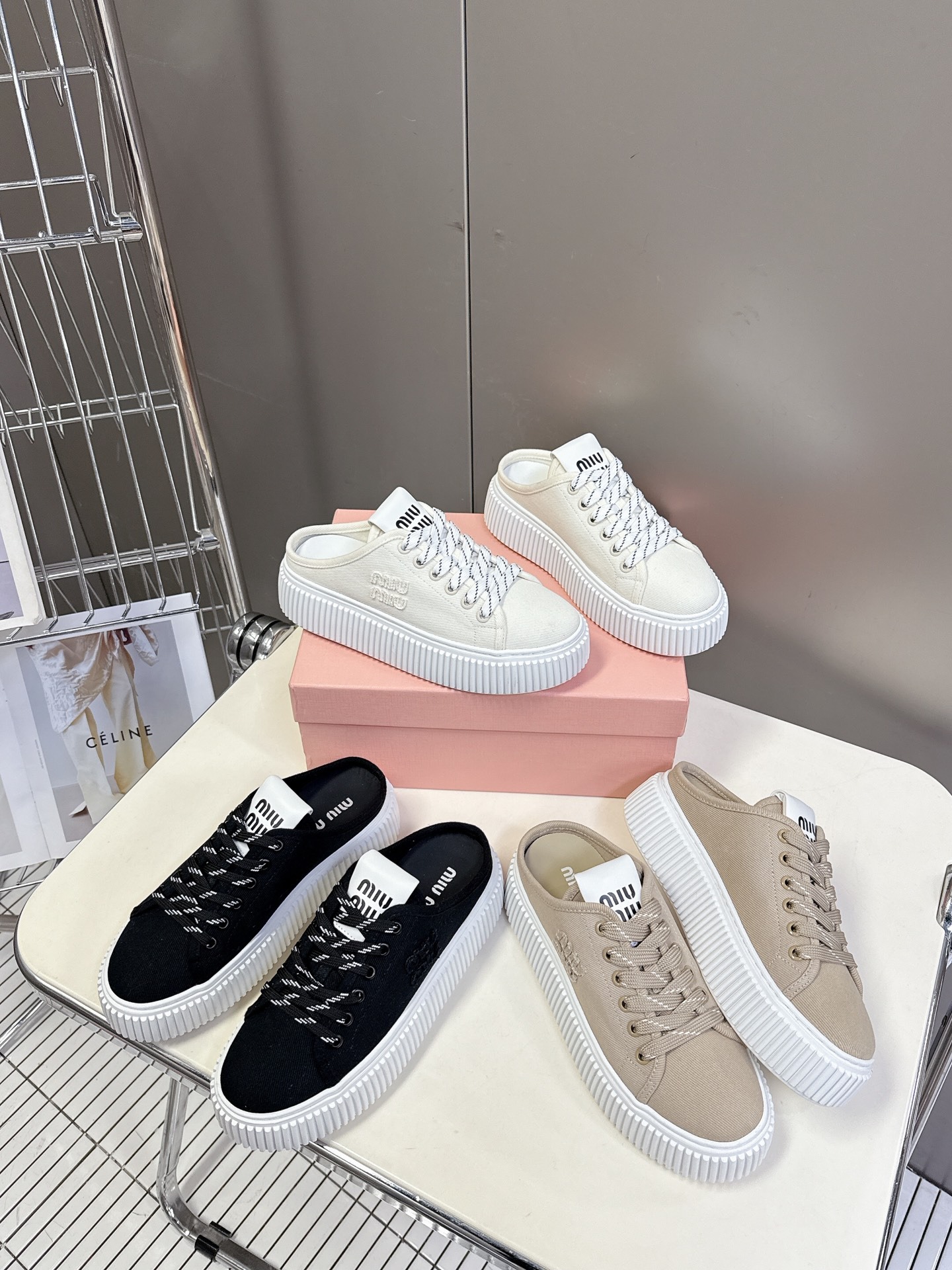 미우미우 봄 여름 통굽슈즈