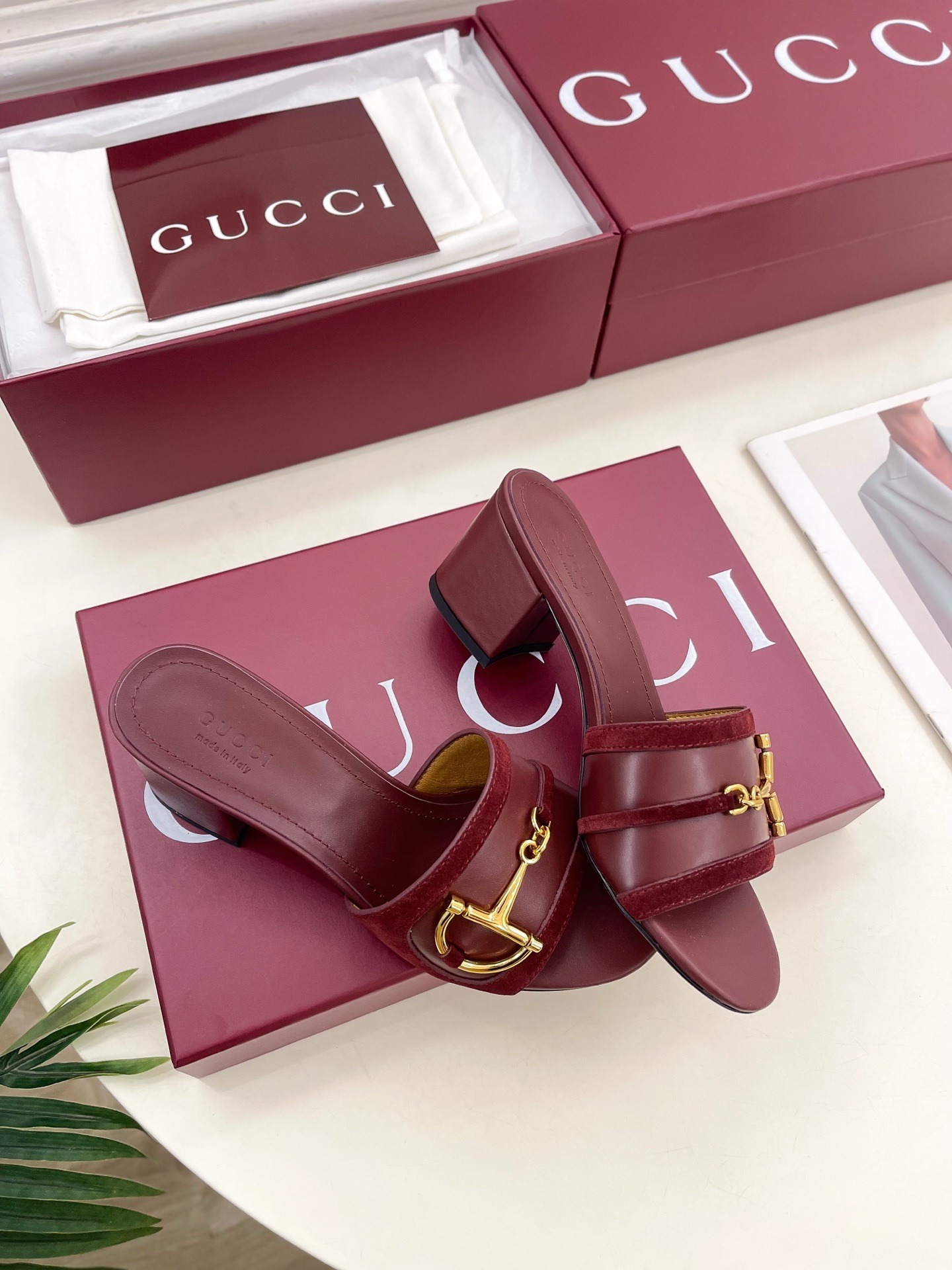 구찌 25 홀스빗 통굽 슬리퍼