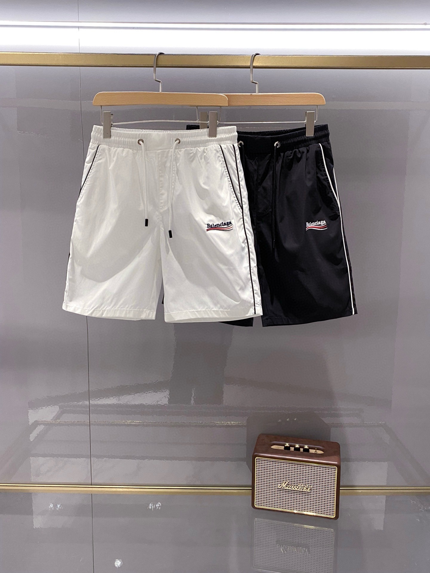 발렌시아가 클래식 남성 스트링 캐주얼 비치 반바지