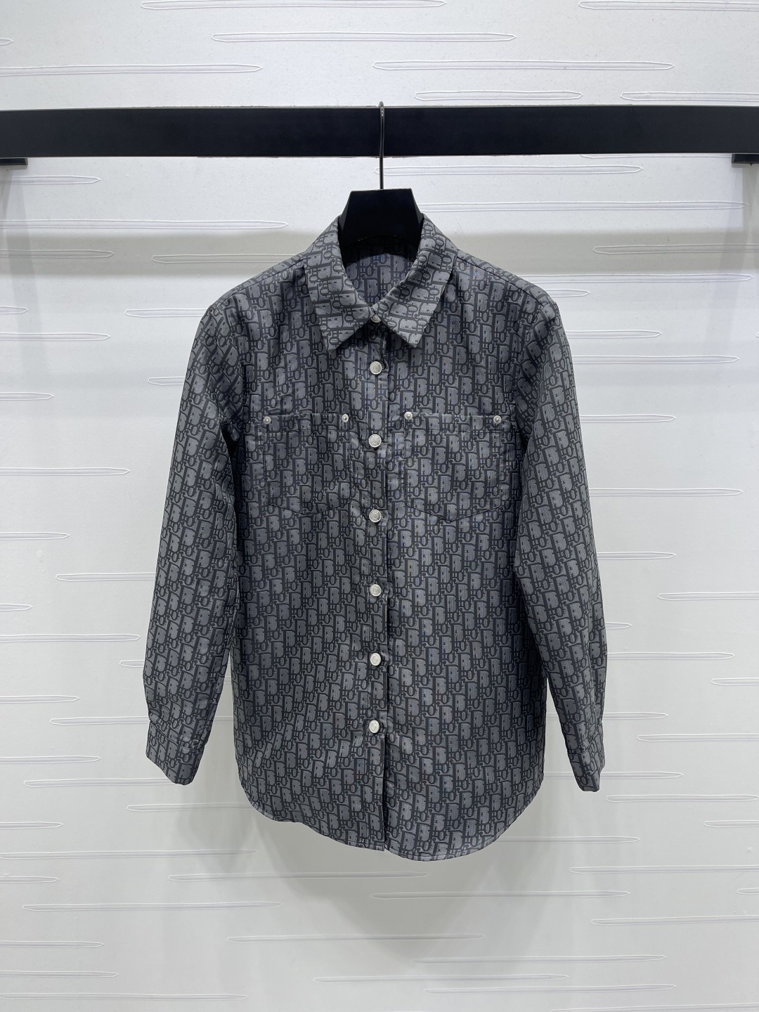 디올 25년 신상 자카르 칼라 긴팔 셔츠