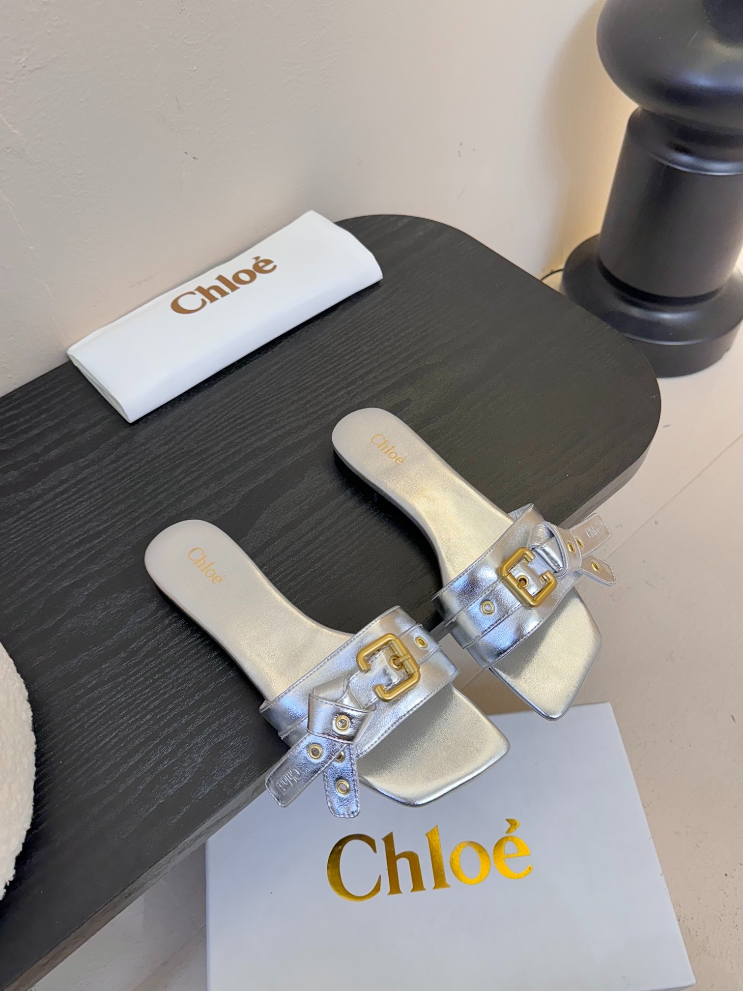 끌*에 봄여름 신상 리본 스트랩 플랫 슬리퍼