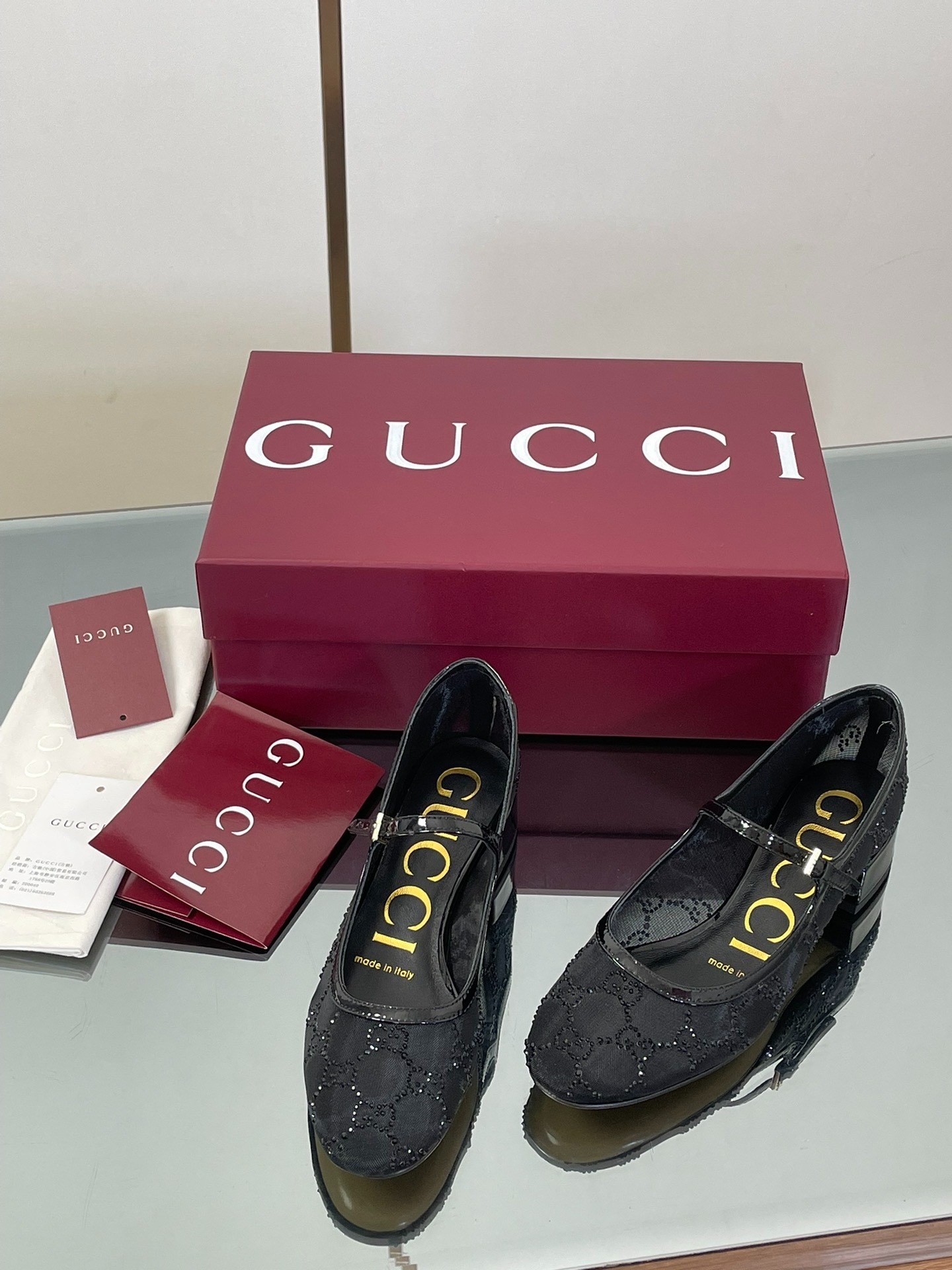 구찌 25 신상 메리제인 크리스탈 슈즈