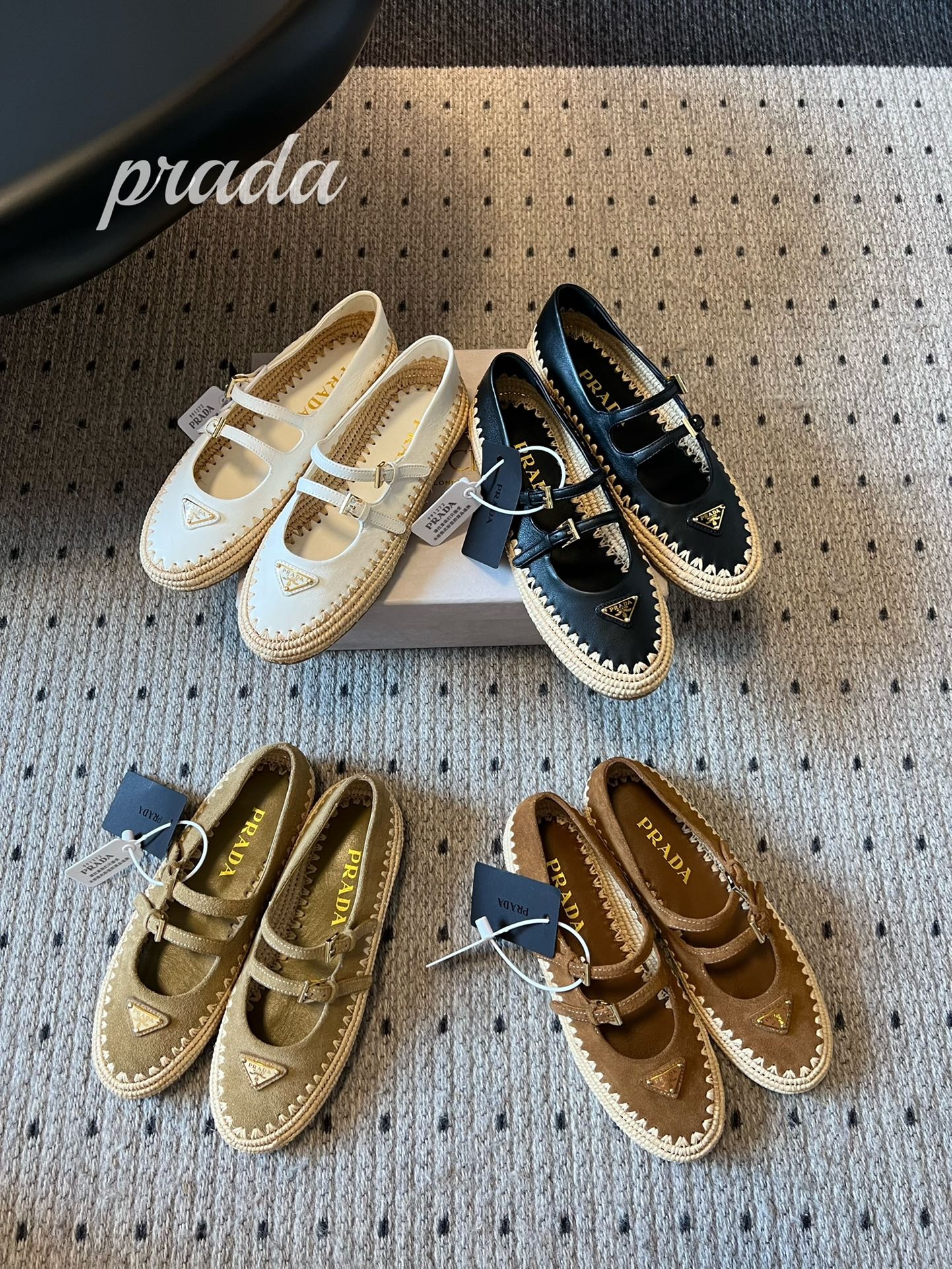 프라다 25ss 라피트 메리제인 플랫