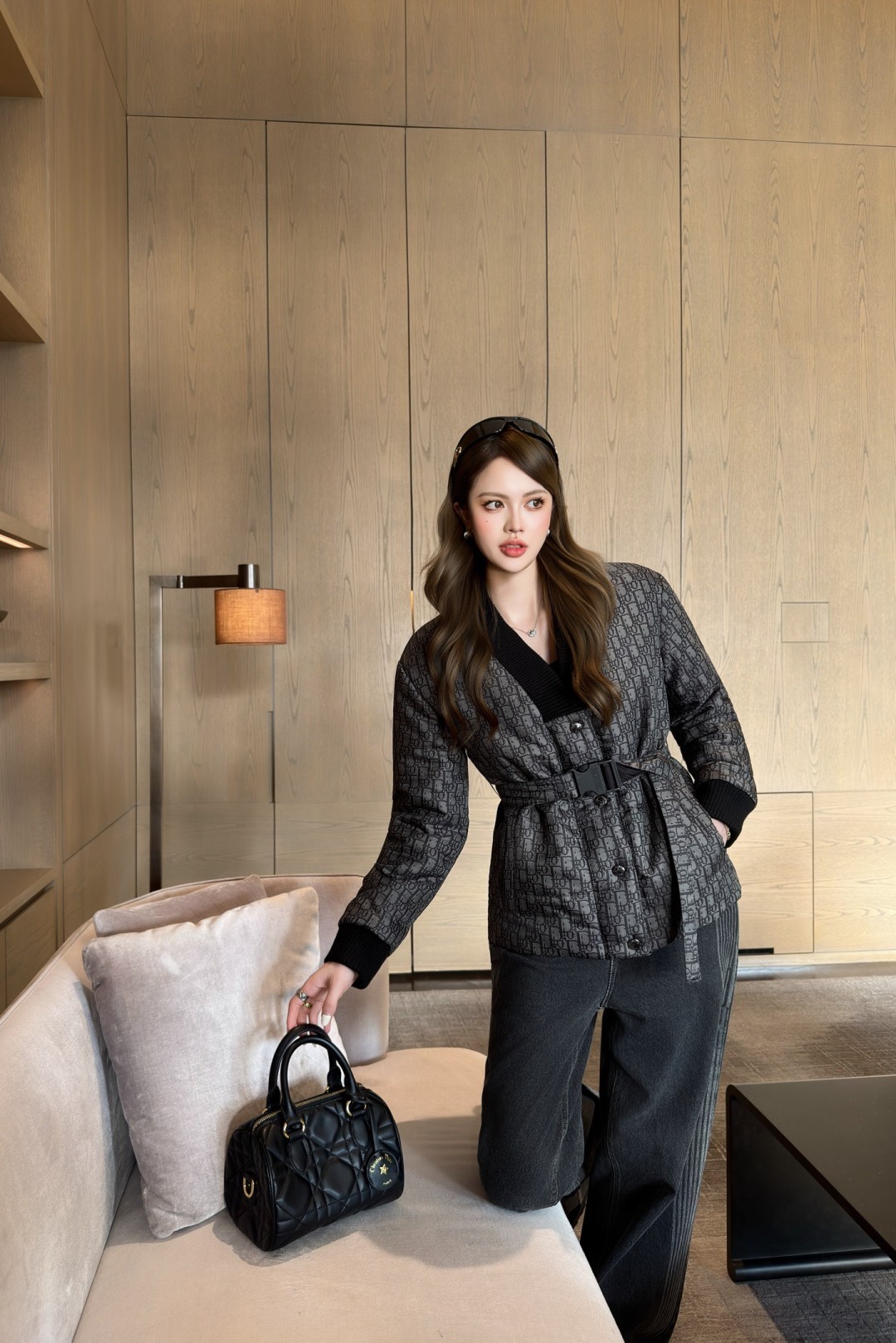 디올 25 FW 신상 양면 면코트