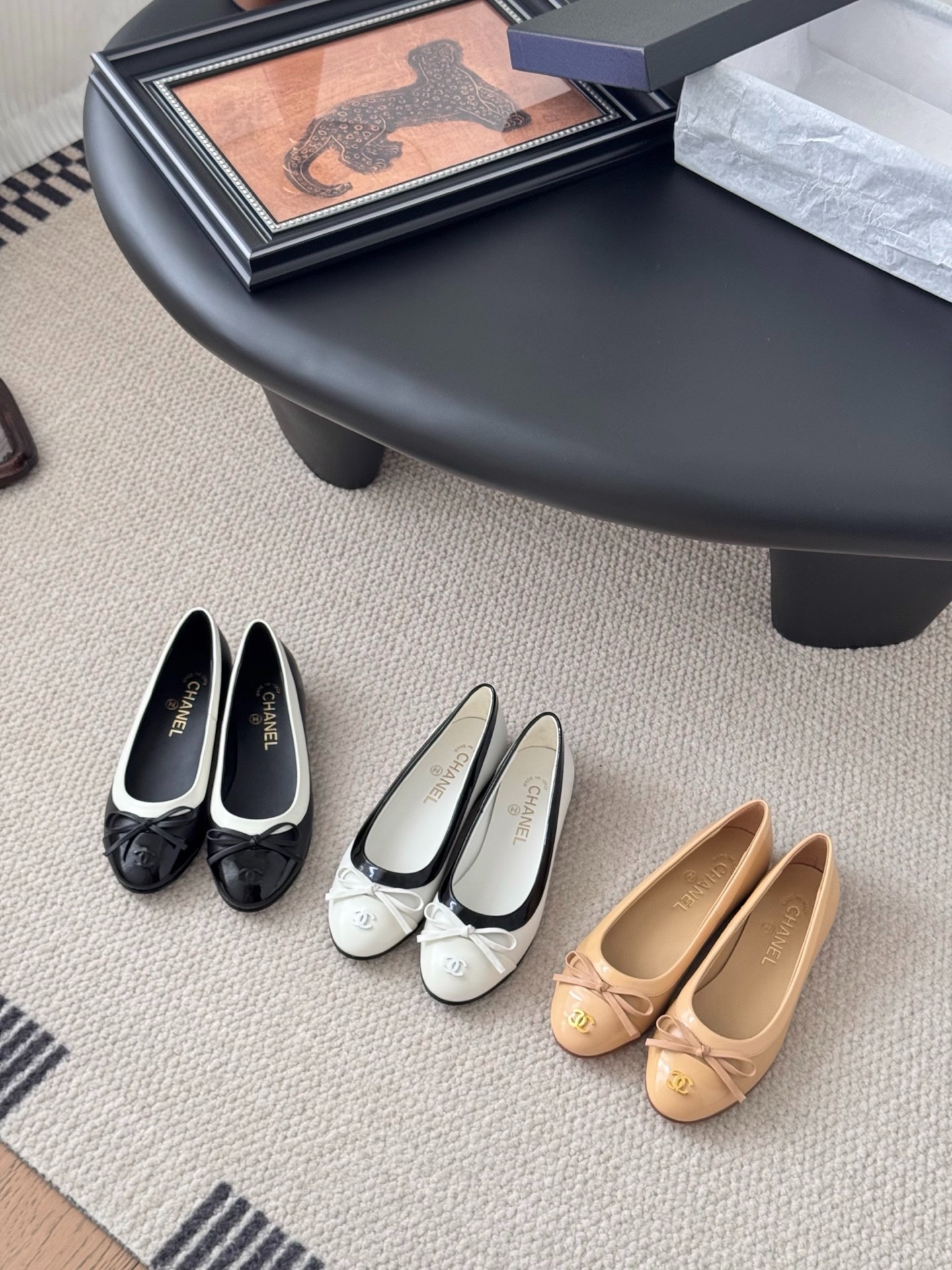 샤넬 빈티지 미들 플랫