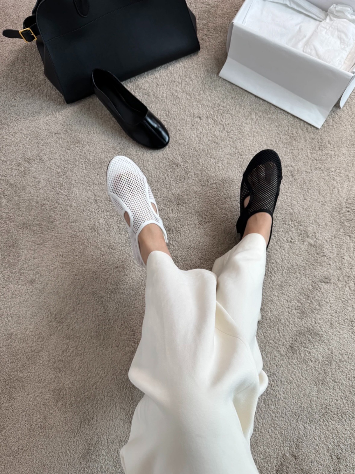 알라이아 에어메쉬 조리 플랫 슬리퍼