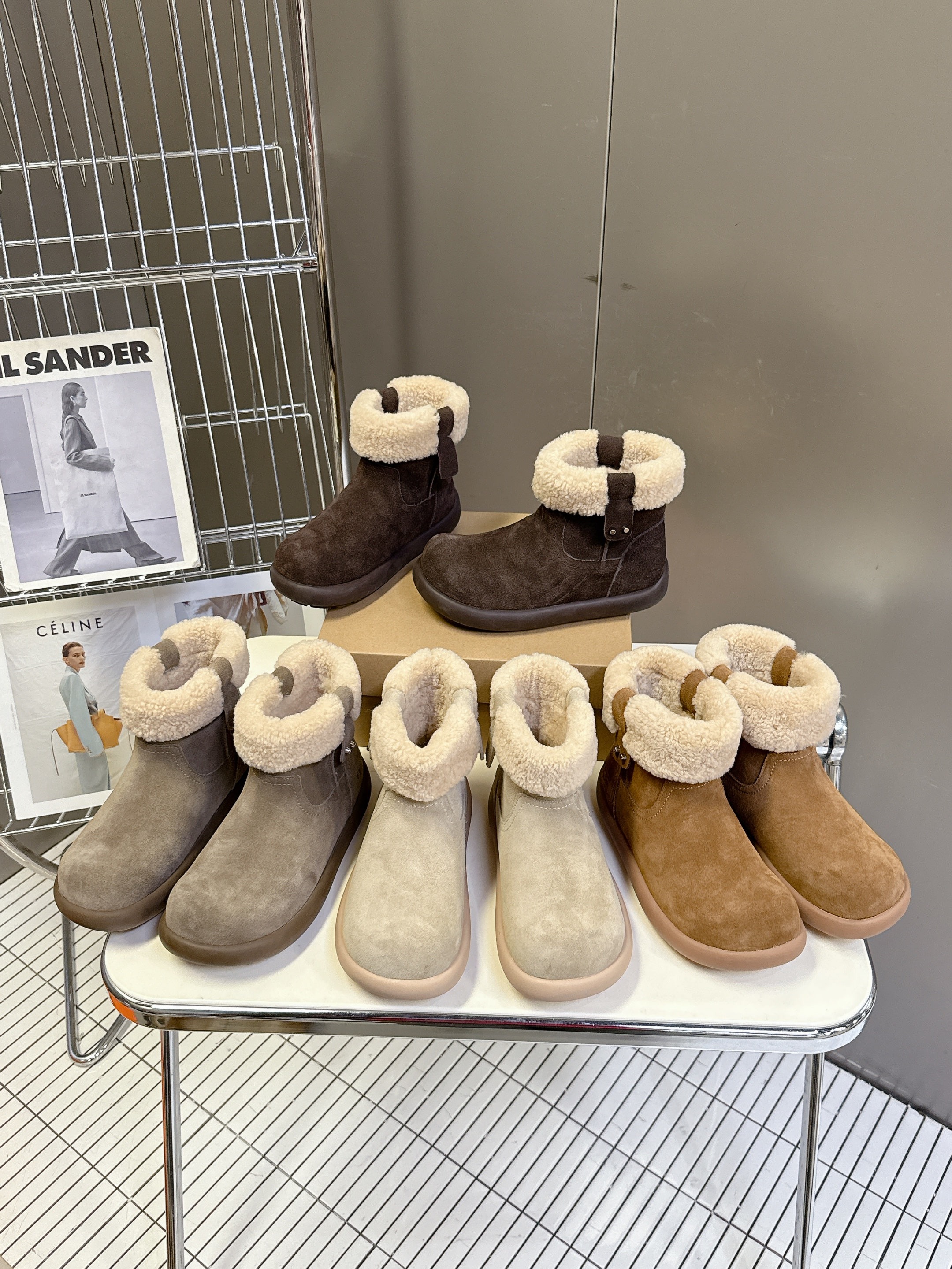 어그 신상 스노우 통굽 털슈즈