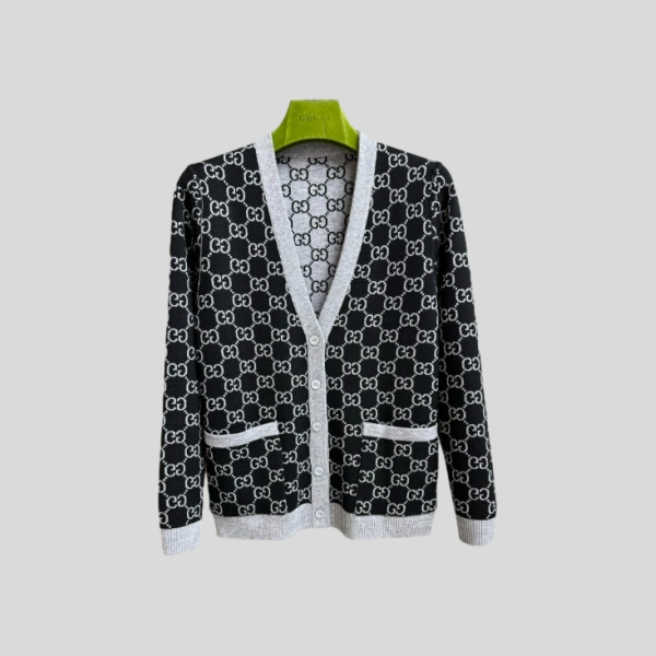 구찌 리버서블 GG 울 자카드 가디건