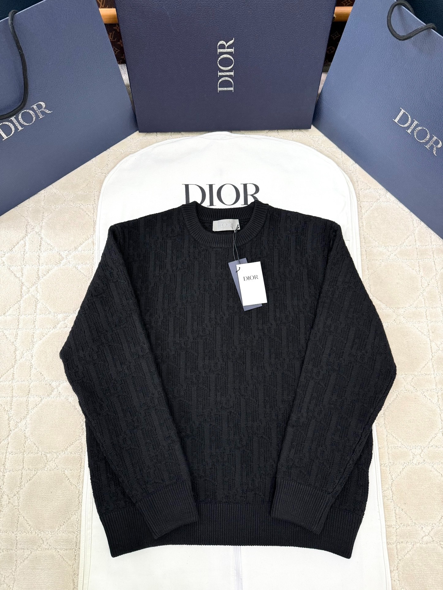 디올 2025SS 이른 봄 자카드 울니트 풀오버