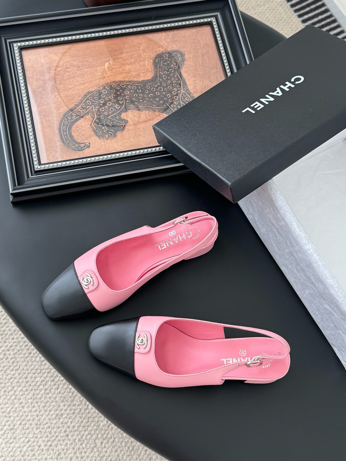 샤넬 25 하이버전 메리제인 플랫