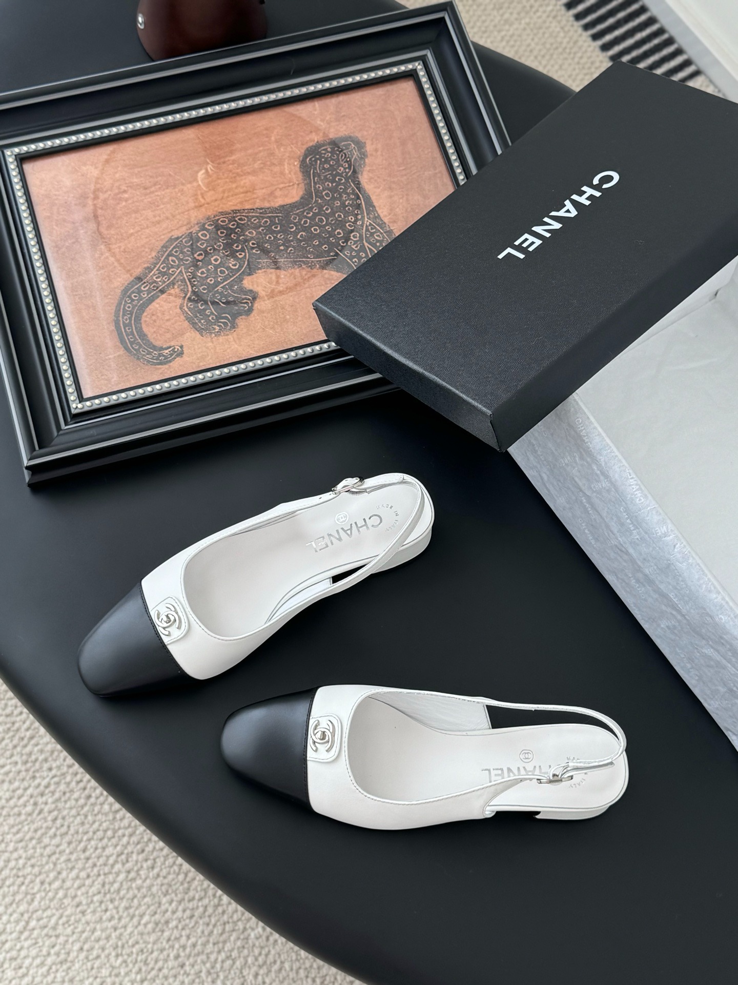 샤넬 25 하이버전 메리제인 플랫