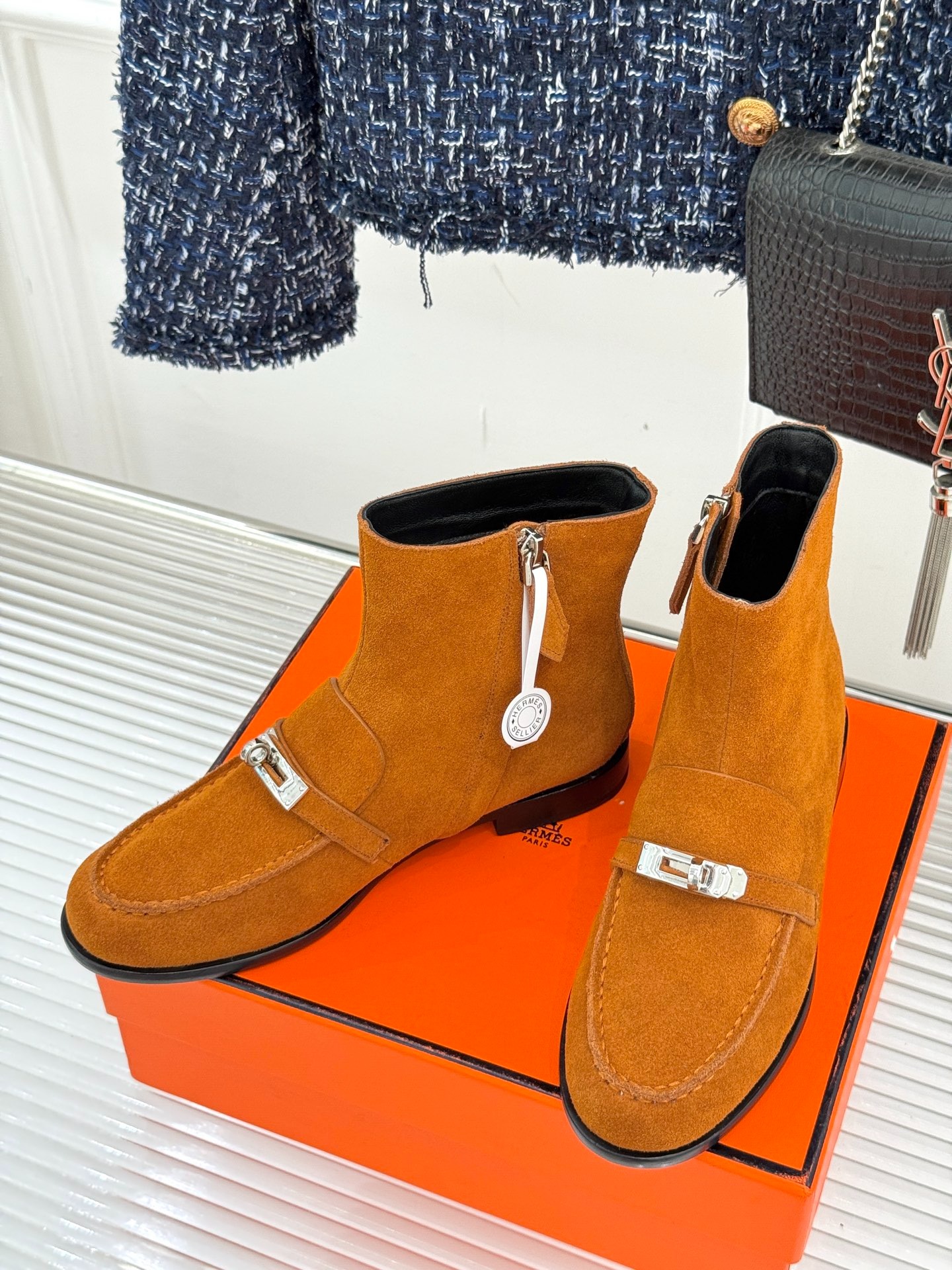 에르메스 25WF 신상 켈리 버클 플랫