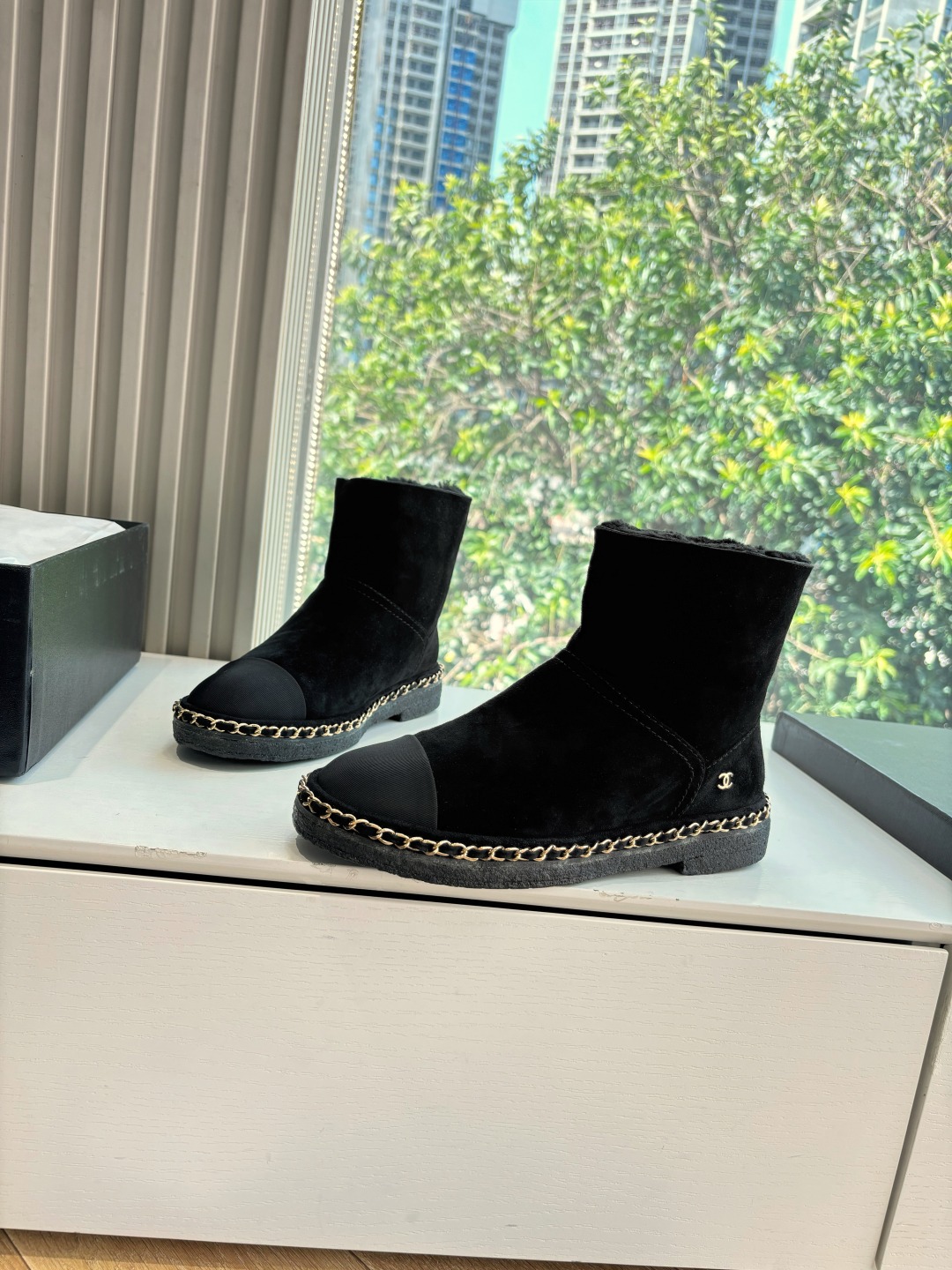 샤넬 신상 첼시 앵클 스노우 부츠
