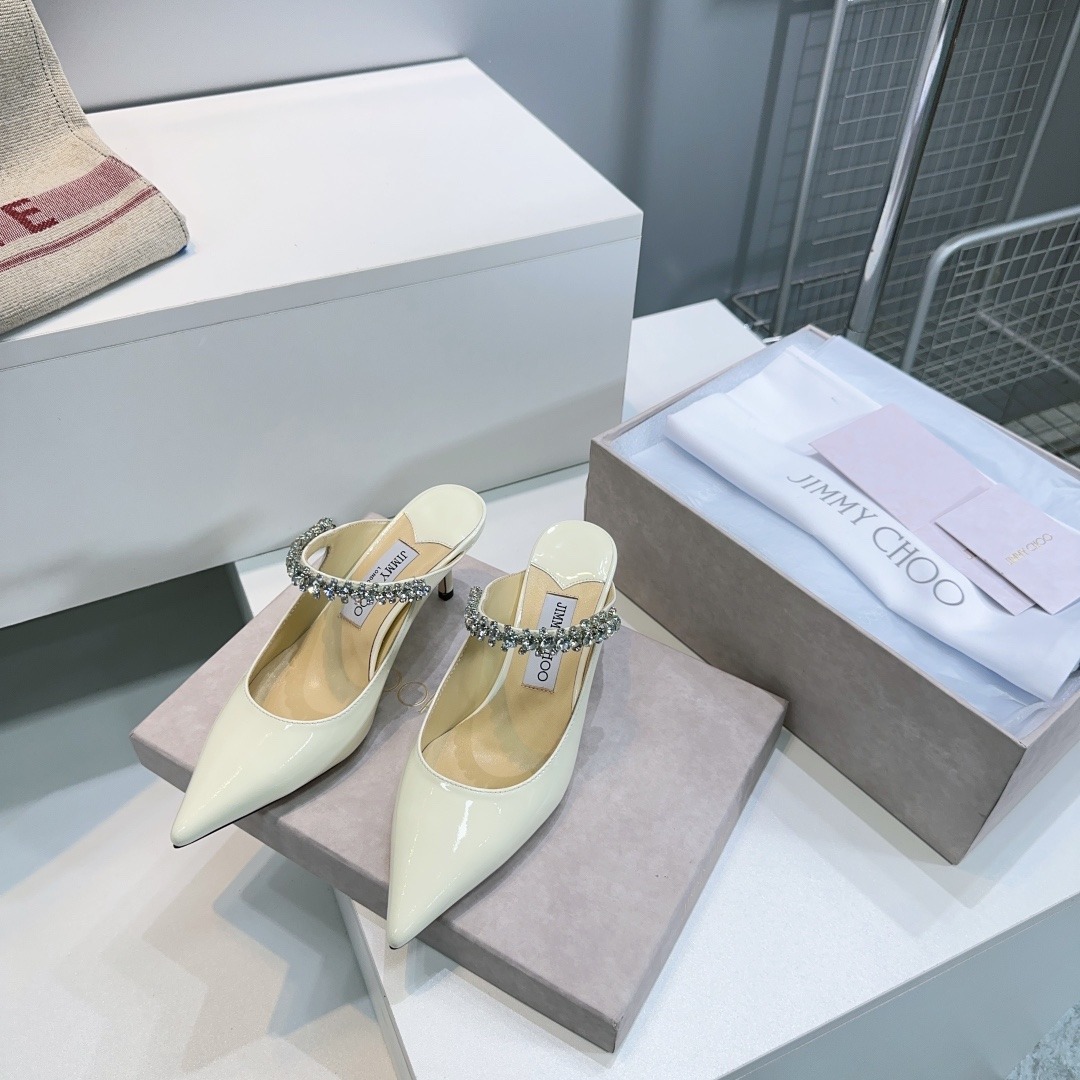 지미추 25 봄여름 클래식 여성 플랫 스틸레토