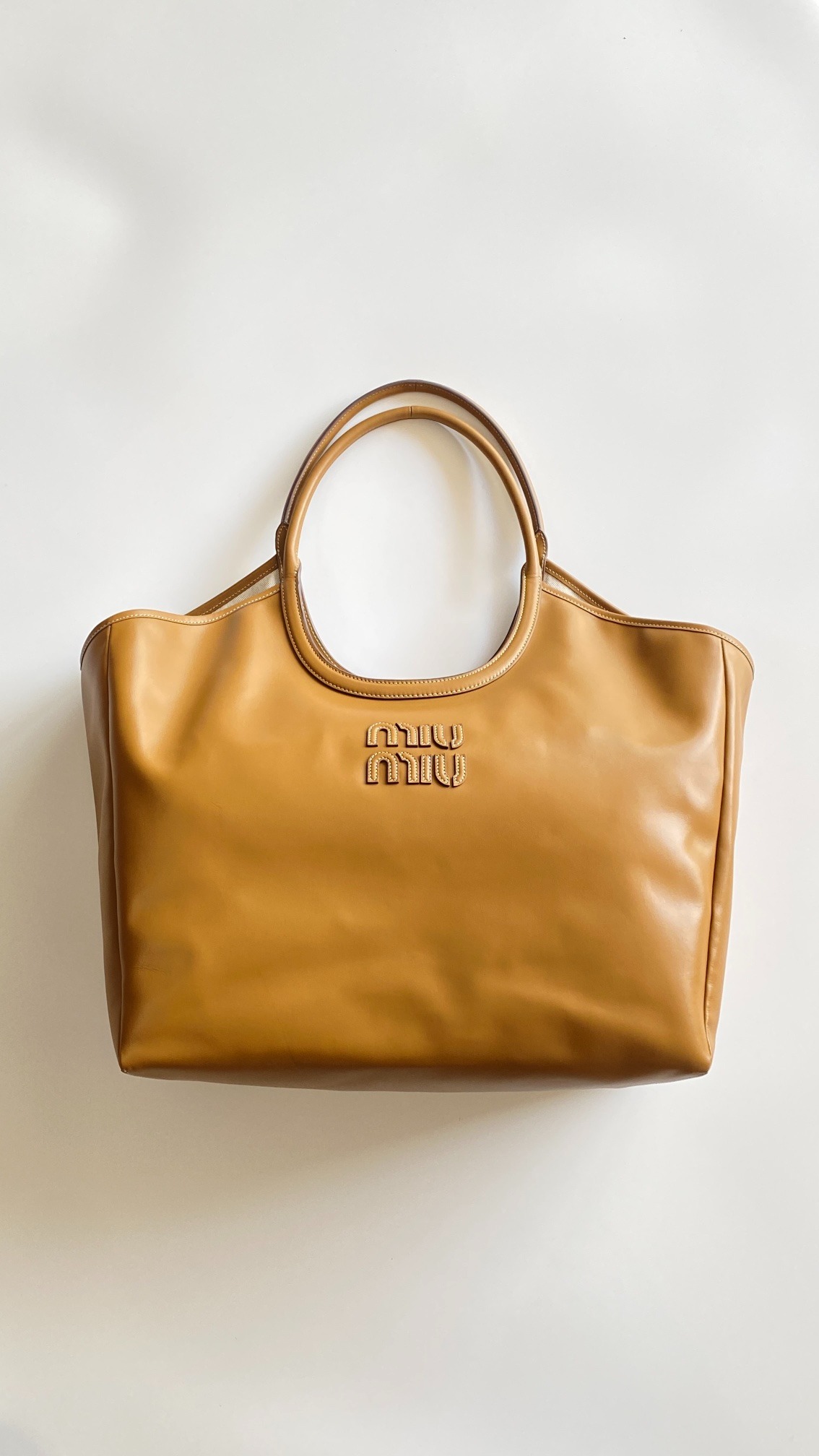 미우미우 아이비 레더 백