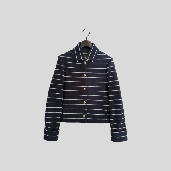 샤넬 스트라이프 트위드 자켓