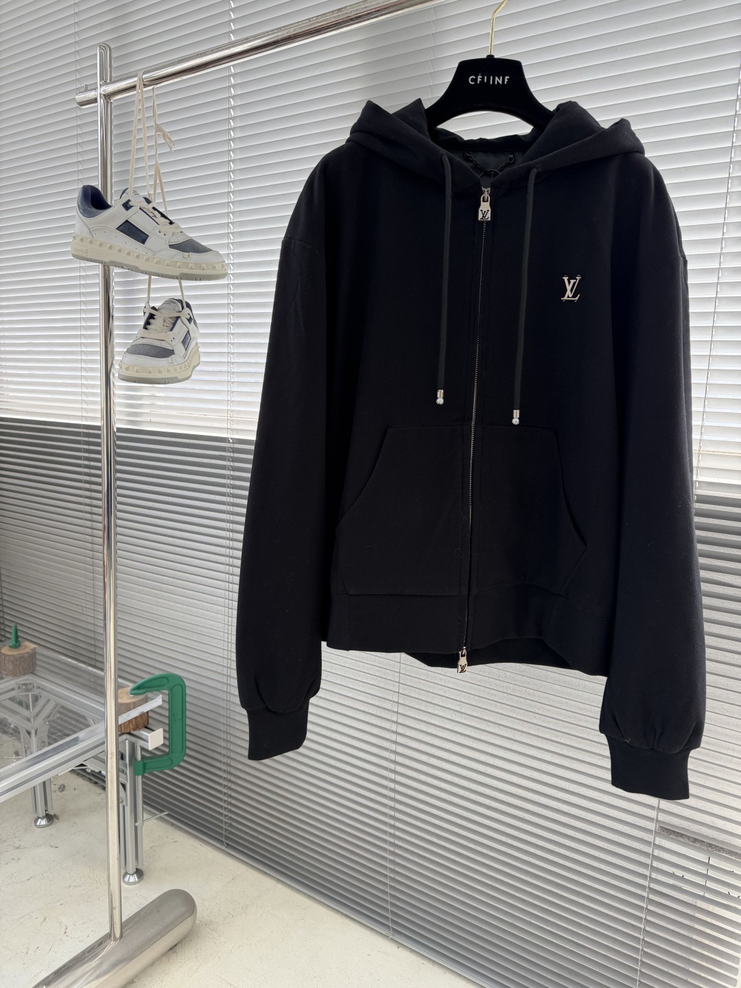 루이비통 코튼 울 집업 코트