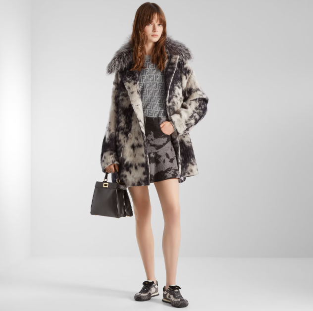 펜디 그레이 FF 자카드 스웨터