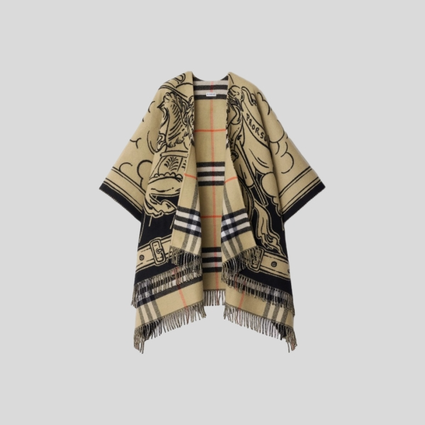 버버리 스토미 나이트 울 케이프