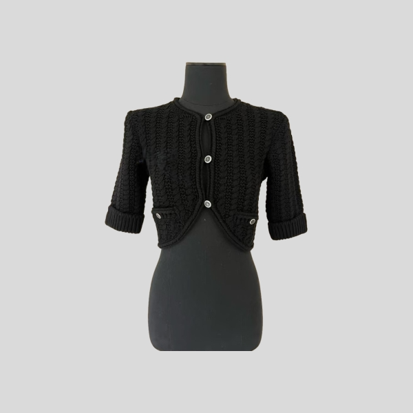 샤넬 블랙 반니트 가디건