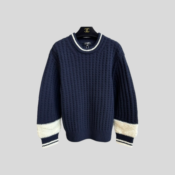 샤넬 컬러 블록 스웨터
