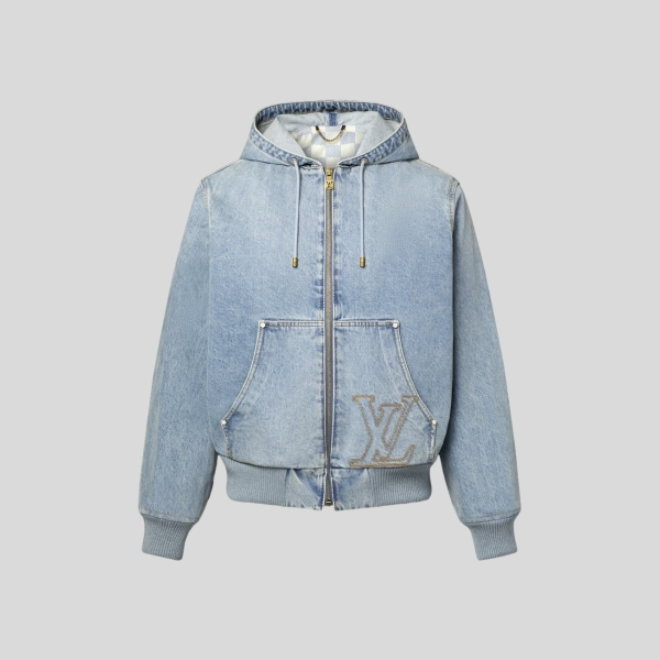 루이비통 후디드 워크웨어 데님 블루종