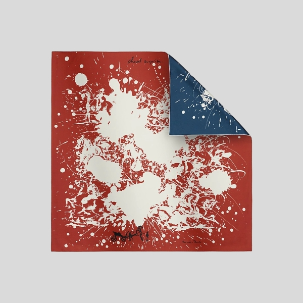 에르메스 Cheval Surprise 더블 페이스 스카프 90